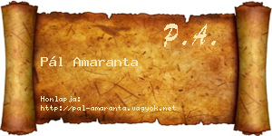 Pál Amaranta névjegykártya