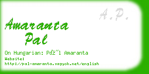 amaranta pal business card